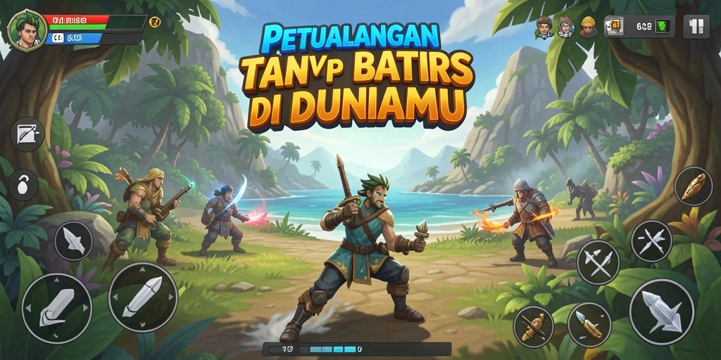 Screenshot gameplay Open World 6CF dengan pemandangan menakjubkan.