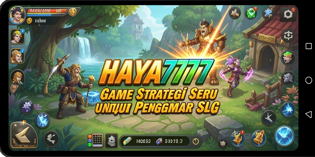Screenshot gameplay HAYA777 menunjukkan pertempuran strategis yang seru.