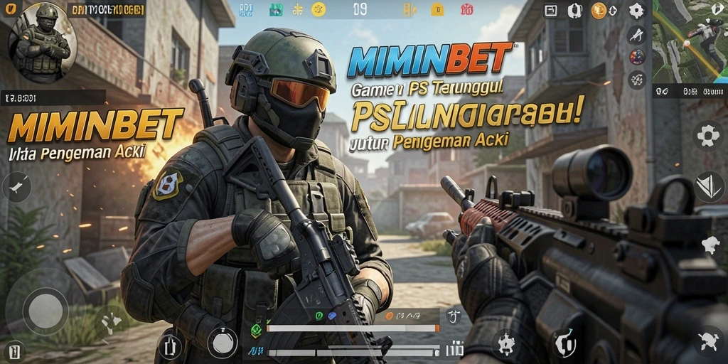 Tampilan gameplay menegangkan di MIMINBET dengan aksi tembak-menembak.