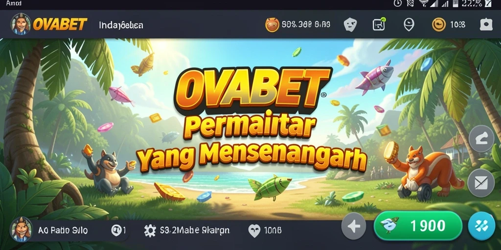 Tampilan gameplay OVABET yang mengasyikkan dengan berbagai mini game.
