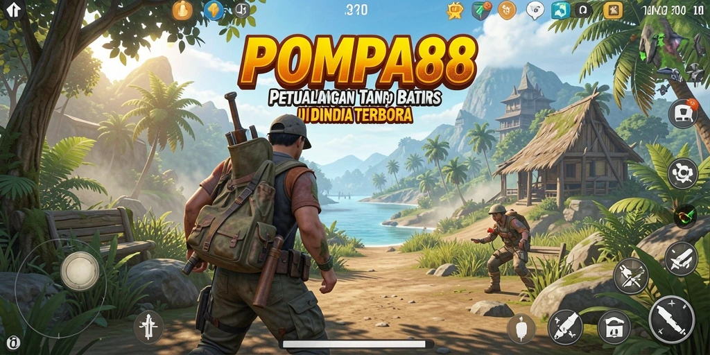 Tampilan gameplay POMPA88 menampilkan dunia terbuka yang luas dan menawan.