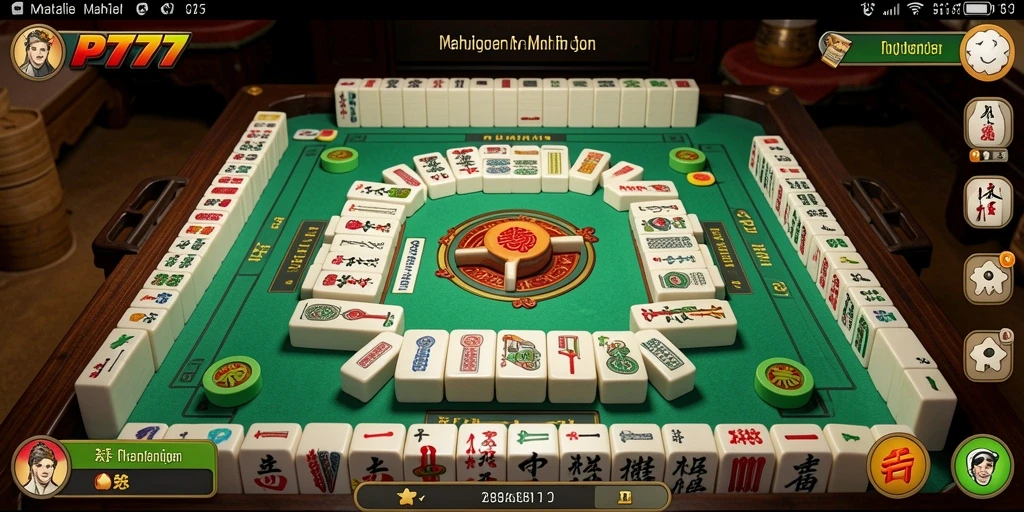 Screenshot PT777 menampilkan gameplay Mahjong yang seru dan menarik.