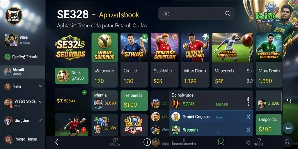 Tampilan gameplay SE328 yang menarik dan informatif untuk taruhan olahraga.
