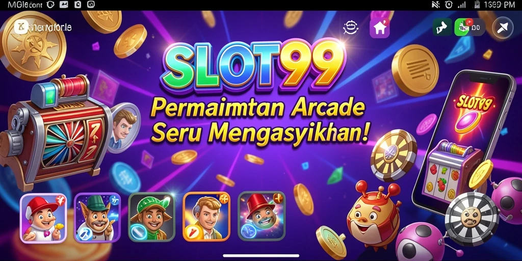 Tampilan utama gameplay SLOT99 yang menakjubkan dan seru di kategori Arcade.