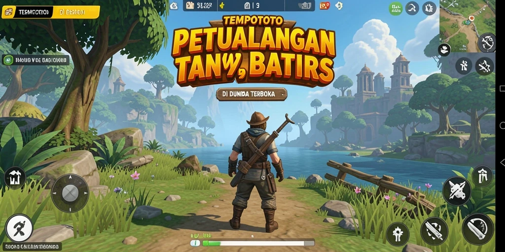 Gameplay TEMPOTOTO menampilkan dunia terbuka yang luas dan interaktif.