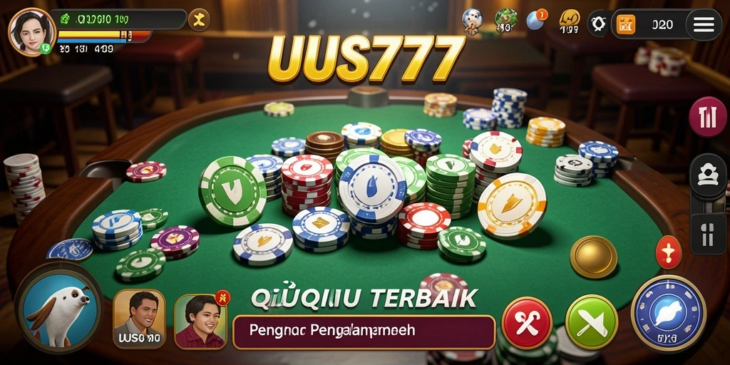 Screenshot gameplay UUS777 yang menampilkan suasana seru permainan QiuQiu.
