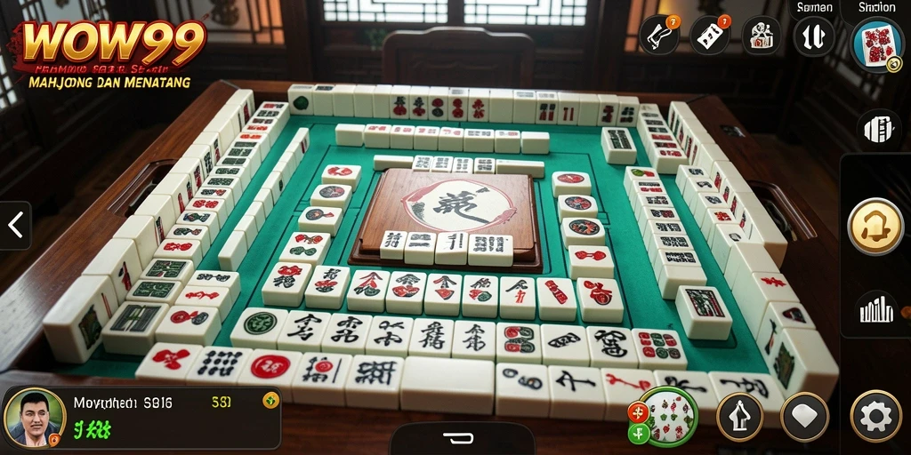 Screenshot WOW99 menampilkan gameplay Mahjong yang seru dan menantang.